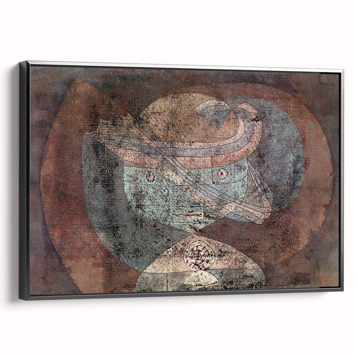 Abstract Child Portrait - Modern Wall Art with Earthy Tones and Texture