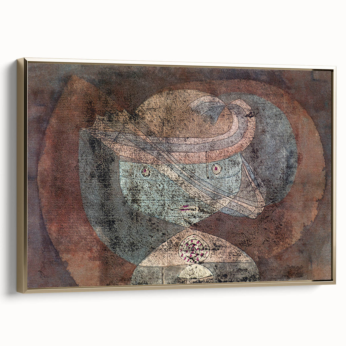 Abstract Child Portrait - Modern Wall Art with Earthy Tones and Texture