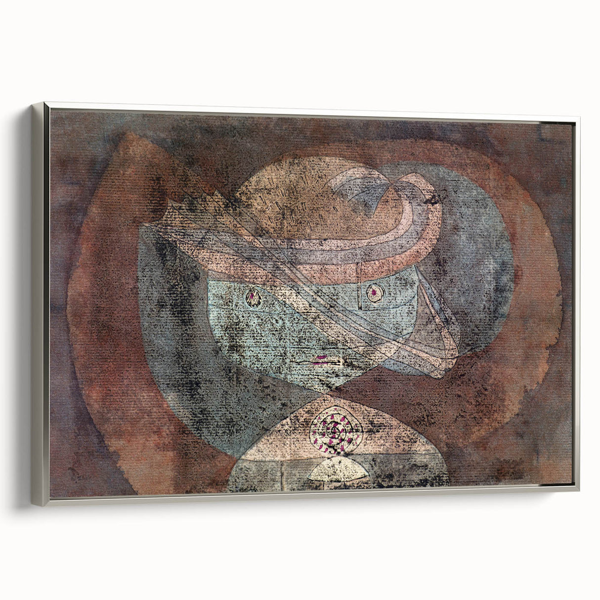 Abstract Child Portrait - Modern Wall Art with Earthy Tones and Texture