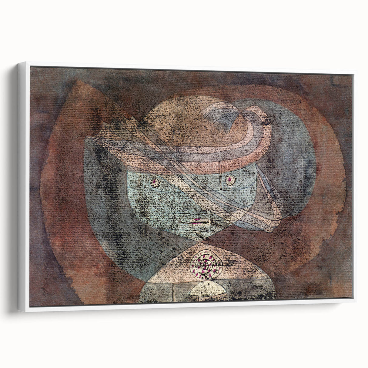 Abstract Child Portrait - Modern Wall Art with Earthy Tones and Texture