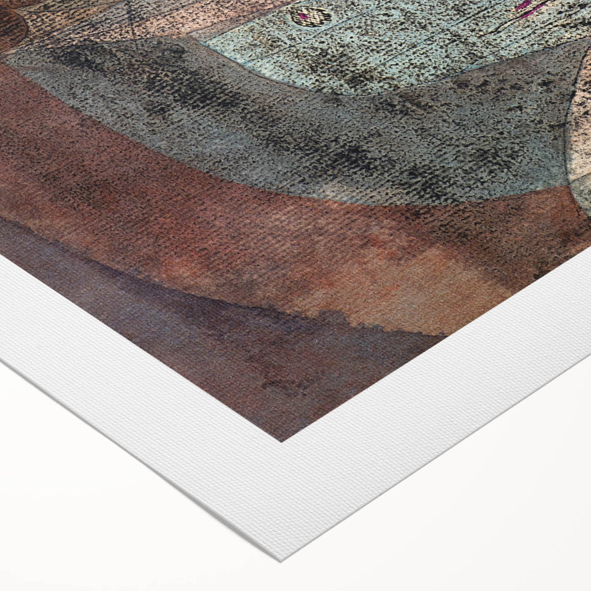 Abstract Child Portrait - Modern Wall Art with Earthy Tones and Texture