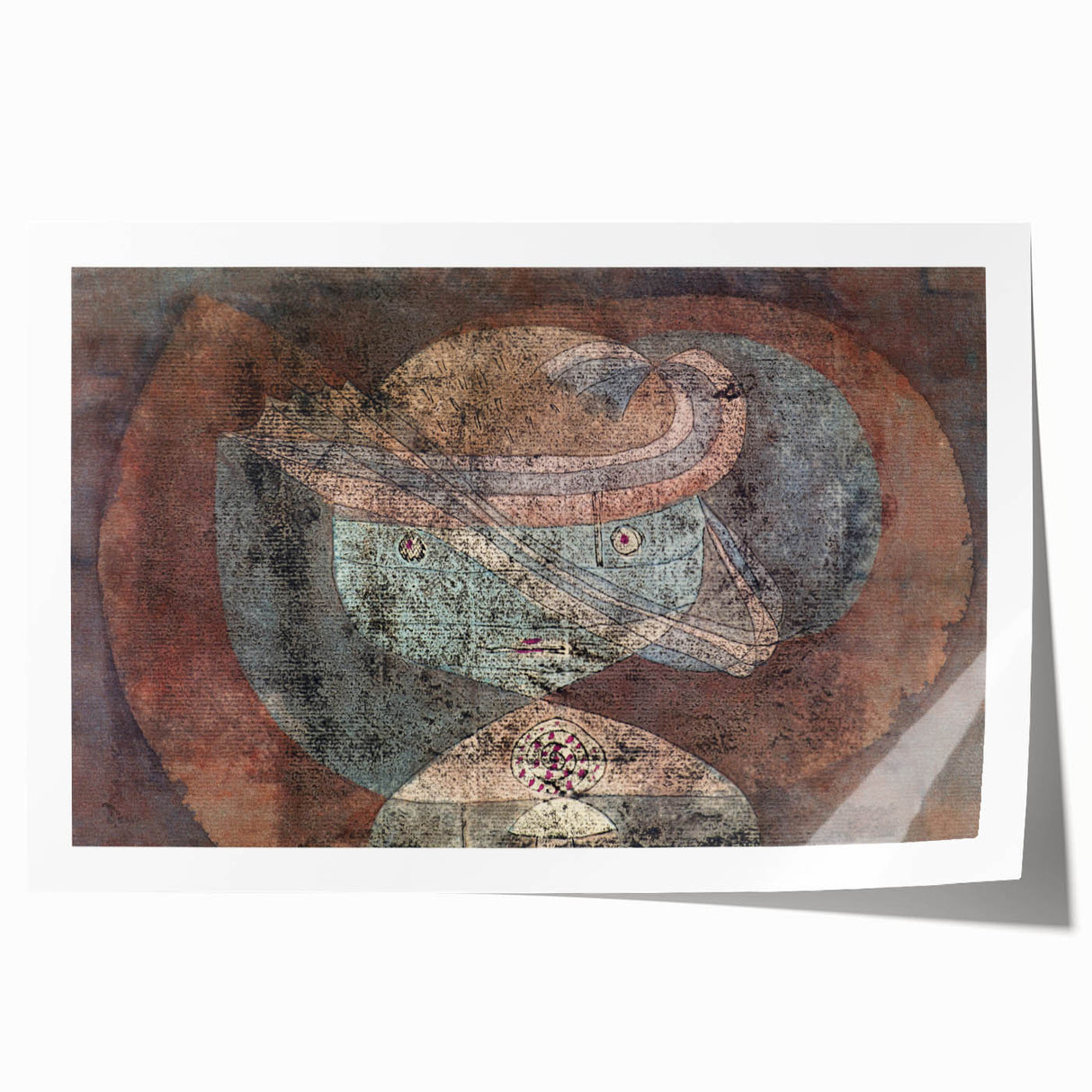 Abstract Child Portrait - Modern Wall Art with Earthy Tones and Texture