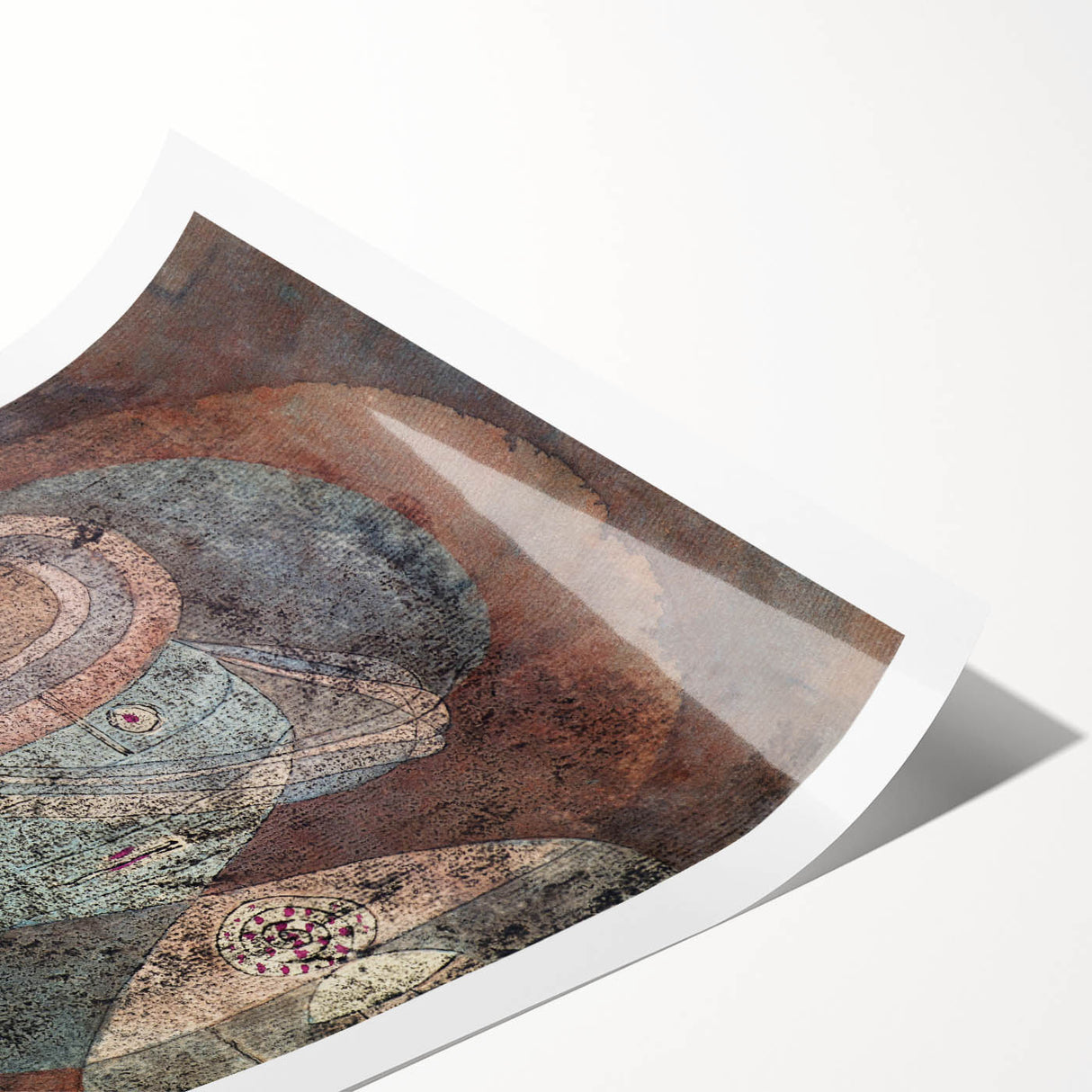 Abstract Child Portrait - Modern Wall Art with Earthy Tones and Texture