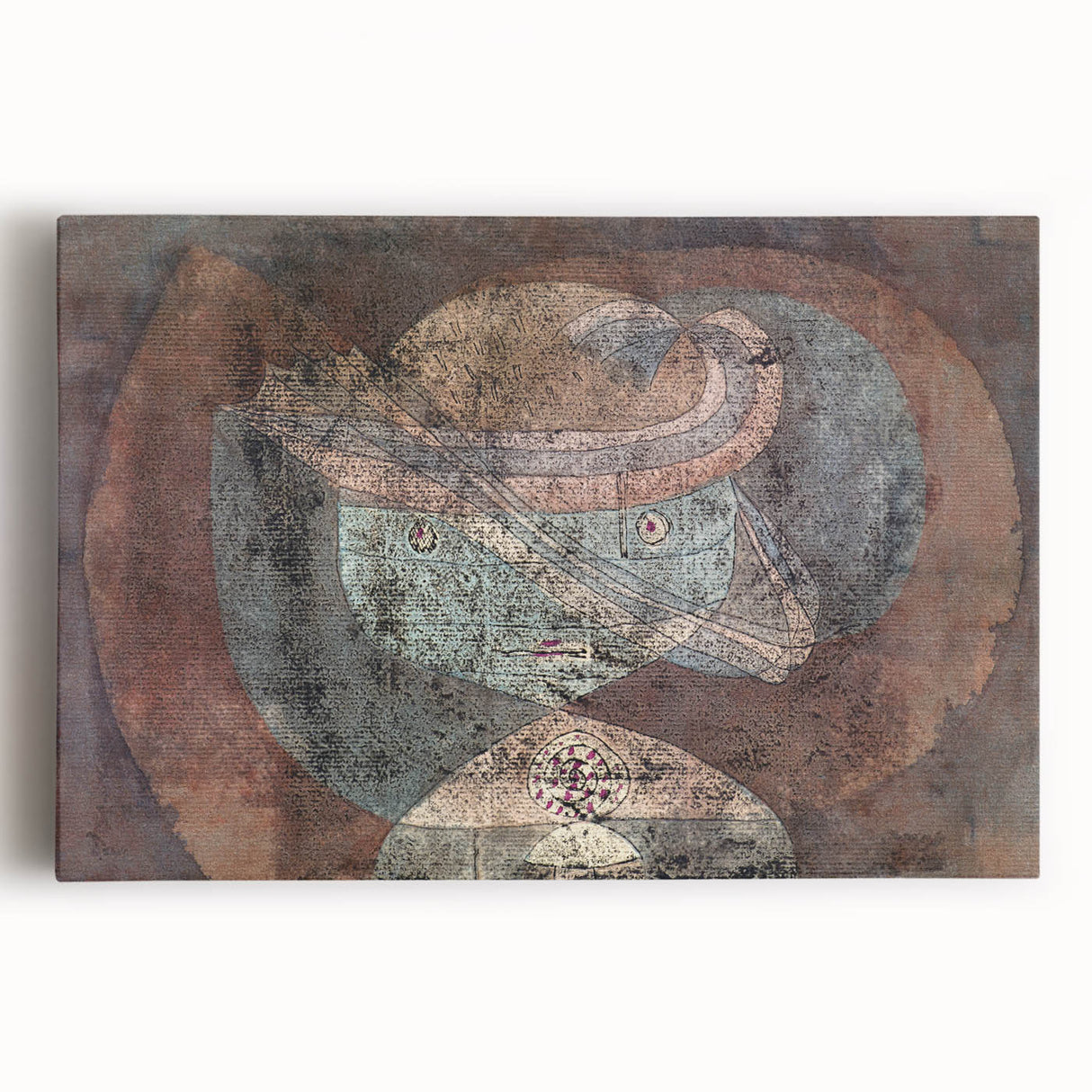 Abstract Child Portrait - Modern Wall Art with Earthy Tones and Texture