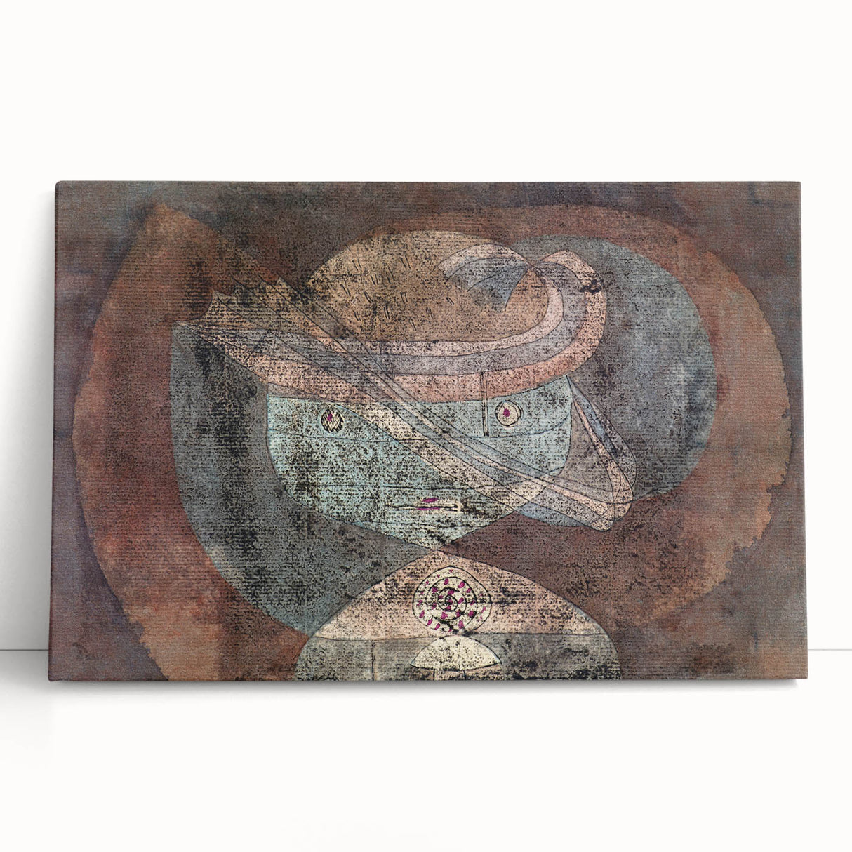 Abstract Child Portrait - Modern Wall Art with Earthy Tones and Texture
