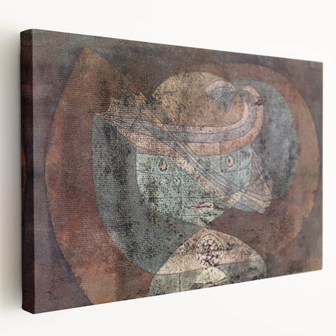 Abstract Child Portrait - Modern Wall Art with Earthy Tones and Texture