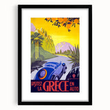 Retro Greece Travel Poster – Vintage Mediterranean Art