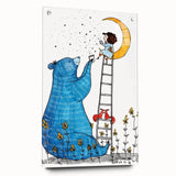 Moonlight Bear - Boys Room Wall Art Kids Wall Art Prints