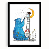 Moonlight Bear - Boys Room Wall Art Kids Wall Art Prints