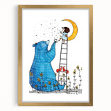 Moonlight Bear - Boys Room Wall Art Kids Wall Art Prints