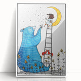 Moonlight Bear - Boys Room Wall Art Kids Wall Art Prints