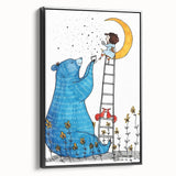 Moonlight Bear - Boys Room Wall Art Kids Wall Art Prints