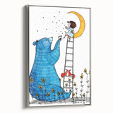 Moonlight Bear - Boys Room Wall Art Kids Wall Art Prints