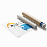 Moonlight Bear - Boys Room Wall Art Kids Wall Art Prints