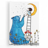 Moonlight Bear - Boys Room Wall Art Kids Wall Art Prints