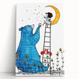 Moonlight Bear - Boys Room Wall Art Kids Wall Art Prints