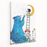 Moonlight Bear - Boys Room Wall Art Kids Wall Art Prints