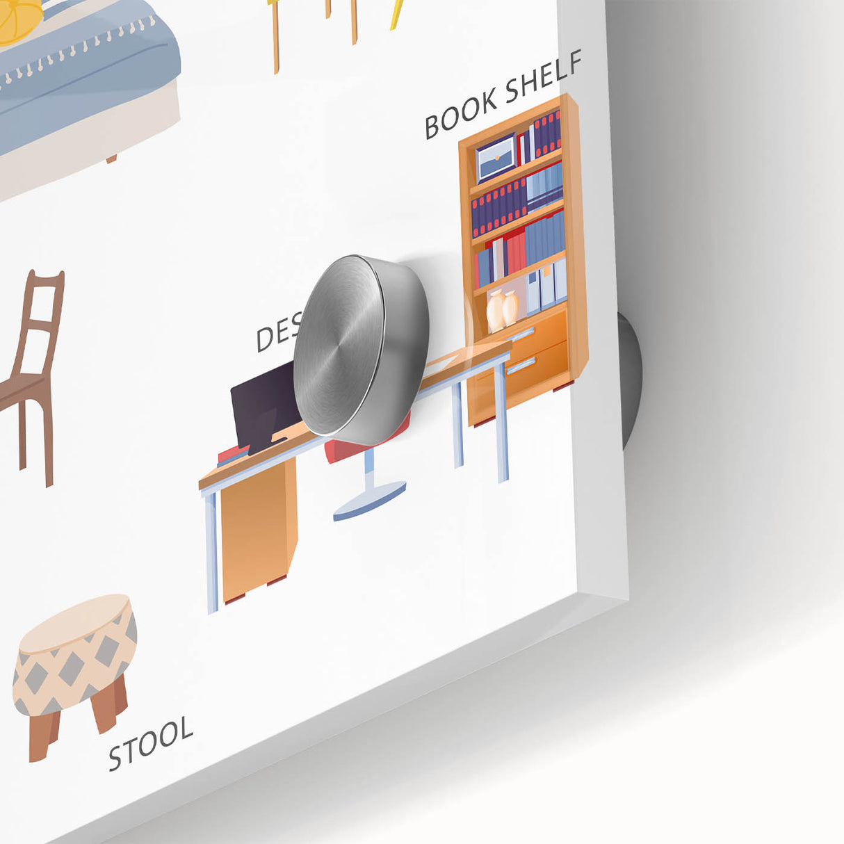 Furniture Kids Educational Wall Art - Learning Poster for Classrooms