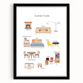 Furniture Kids Educational Wall Art - Learning Poster for Classrooms