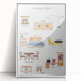 Furniture Kids Educational Wall Art - Learning Poster for Classrooms