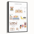 Furniture Kids Educational Wall Art - Learning Poster for Classrooms
