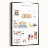 Furniture Kids Educational Wall Art - Learning Poster for Classrooms