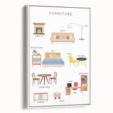 Furniture Kids Educational Wall Art - Learning Poster for Classrooms