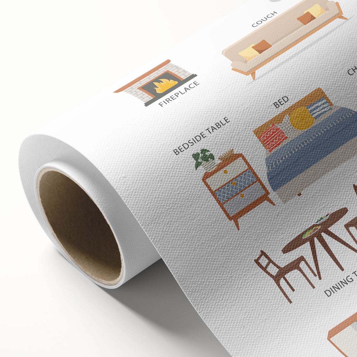 Furniture Kids Educational Wall Art - Learning Poster for Classrooms