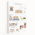 Furniture Kids Educational Wall Art - Learning Poster for Classrooms
