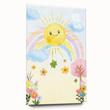 Smiling Sun Watercolor Print - Nursery Wall Art for Kids