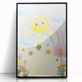 Smiling Sun Watercolor Print - Nursery Wall Art for Kids