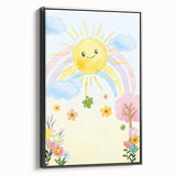 Smiling Sun Watercolor Print - Nursery Wall Art for Kids