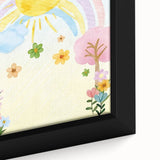 Smiling Sun Watercolor Print - Nursery Wall Art for Kids