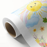 Smiling Sun Watercolor Print - Nursery Wall Art for Kids