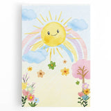 Smiling Sun Watercolor Print - Nursery Wall Art for Kids