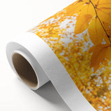 Art deco poster depicting a stylized fall scene in orange and brown tones on rolled canvas, ideal for nursery wall decor.