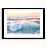 Extra large framed abstract art print featuring vibrant, textured summer colors on canvas, ideal for living room decor.
