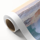 Art Deco style poster featuring a vibrant summer scene on rolled canvas, suitable as nursery wall art or dining room decor.