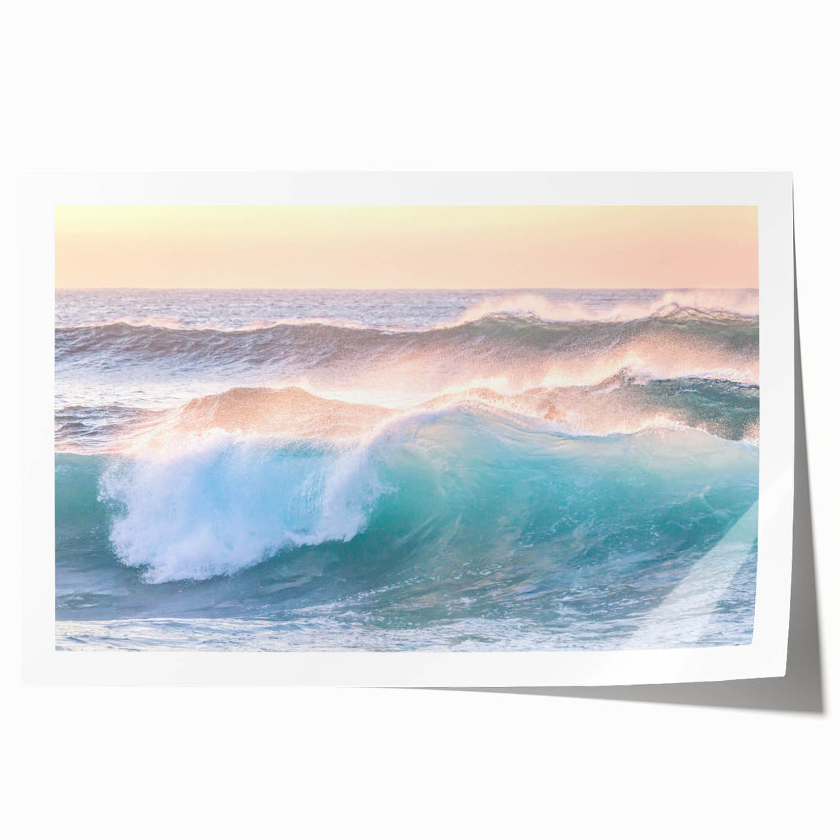Rolled print of a summer-themed floral artwork in vibrant colors, ideal for art wall dining room.