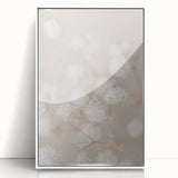 Art deco poster featuring a geometric pattern in soft pastel shades, framed in white acrylic, suitable for nursery wall art.