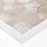 Art deco poster featuring a geometric pattern in muted gold and navy on rolled canvas, suitable for dining room decor.