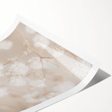 Extra large wall art featuring line art flowers in black on white, rolled canvas, ideal for large living room decor.