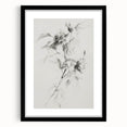 Elegant Floral Sketch Living Room Wall Art – Canvas Print