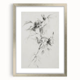 Elegant Floral Sketch Living Room Wall Art – Canvas Print