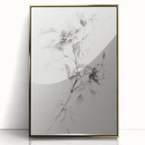Elegant Floral Sketch Living Room Wall Art – Canvas Print