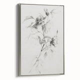 Elegant Floral Sketch Living Room Wall Art – Canvas Print