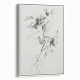 Elegant Floral Sketch Living Room Wall Art – Canvas Print