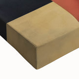 Close-up of a vibrant abstract figurative stretched canvas artwork, showcasing bold colors and intricate textures, perfect for modern home decor.