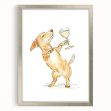 Textured abstract art print in muted earth tones, framed with a silver mat, ideal for bedroom wall decor.