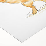 Art deco poster featuring assorted beverages in vibrant colors on rolled canvas, suitable for dining room decor.